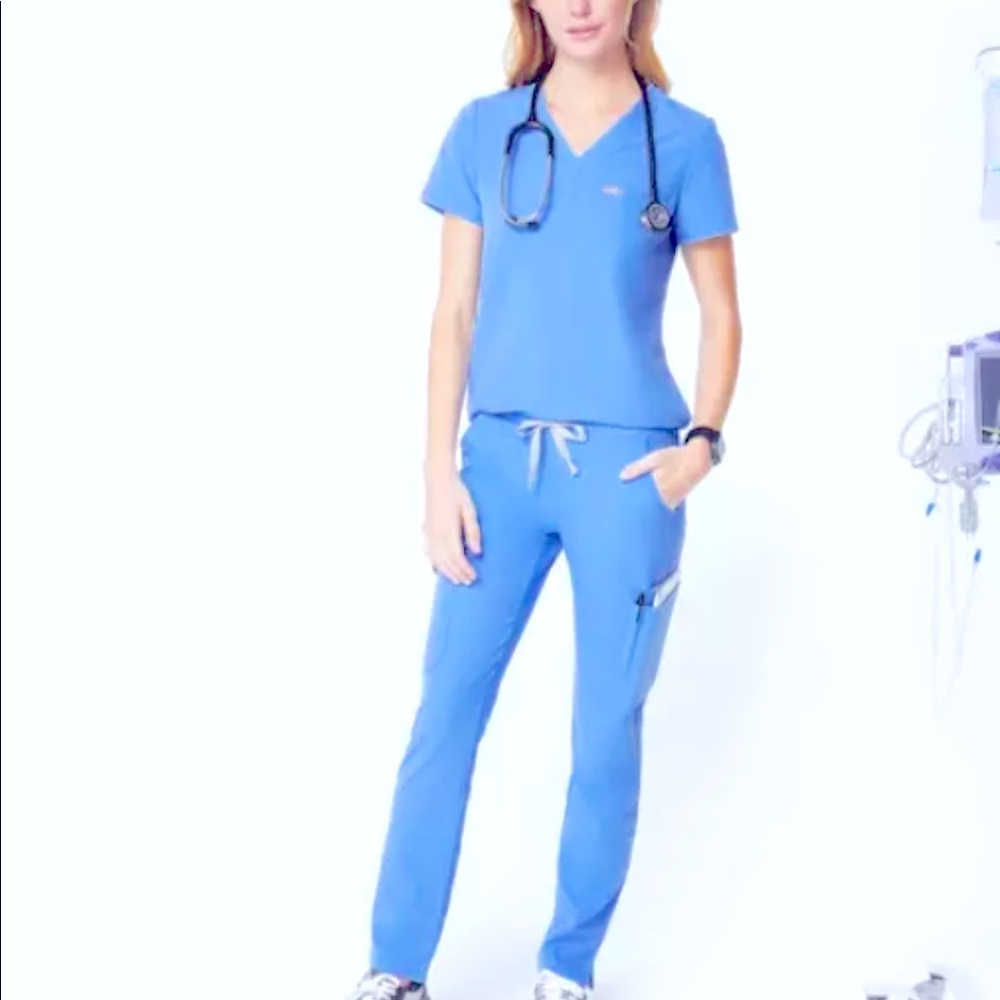 COPY - FIGS Scrubs Set CEIL BLUE Small Catarina Yola